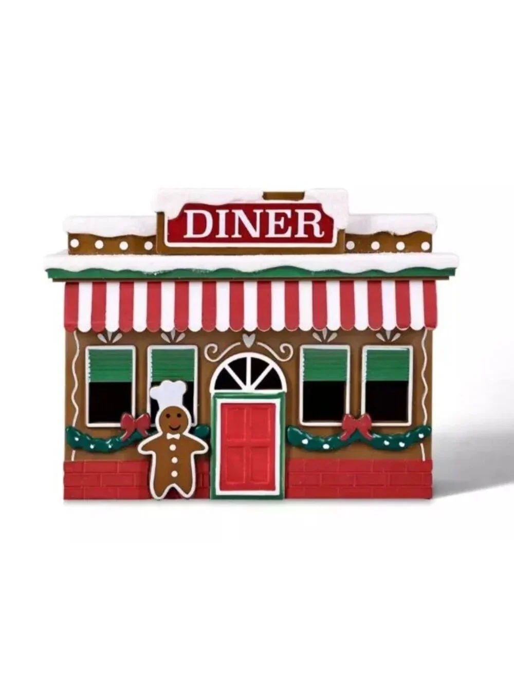 Target Bullseye’s Playground Gingerbread Diner Christmas Light Up Village House